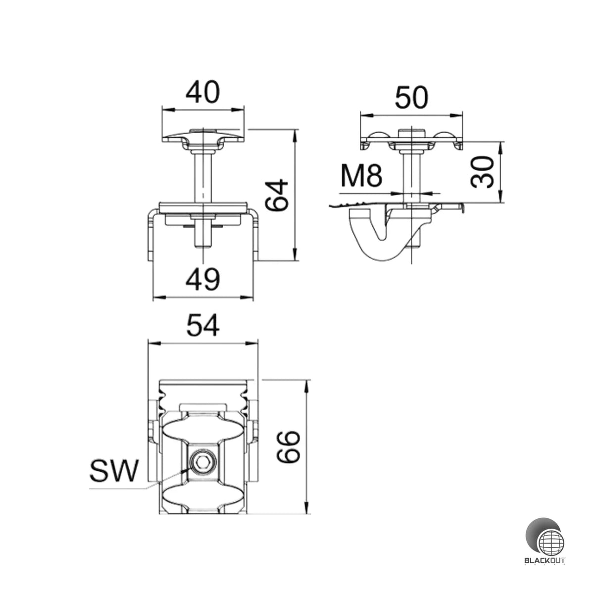 OBO Bettermann Mittelklemme Edelstahl 20-30mm Freifläche