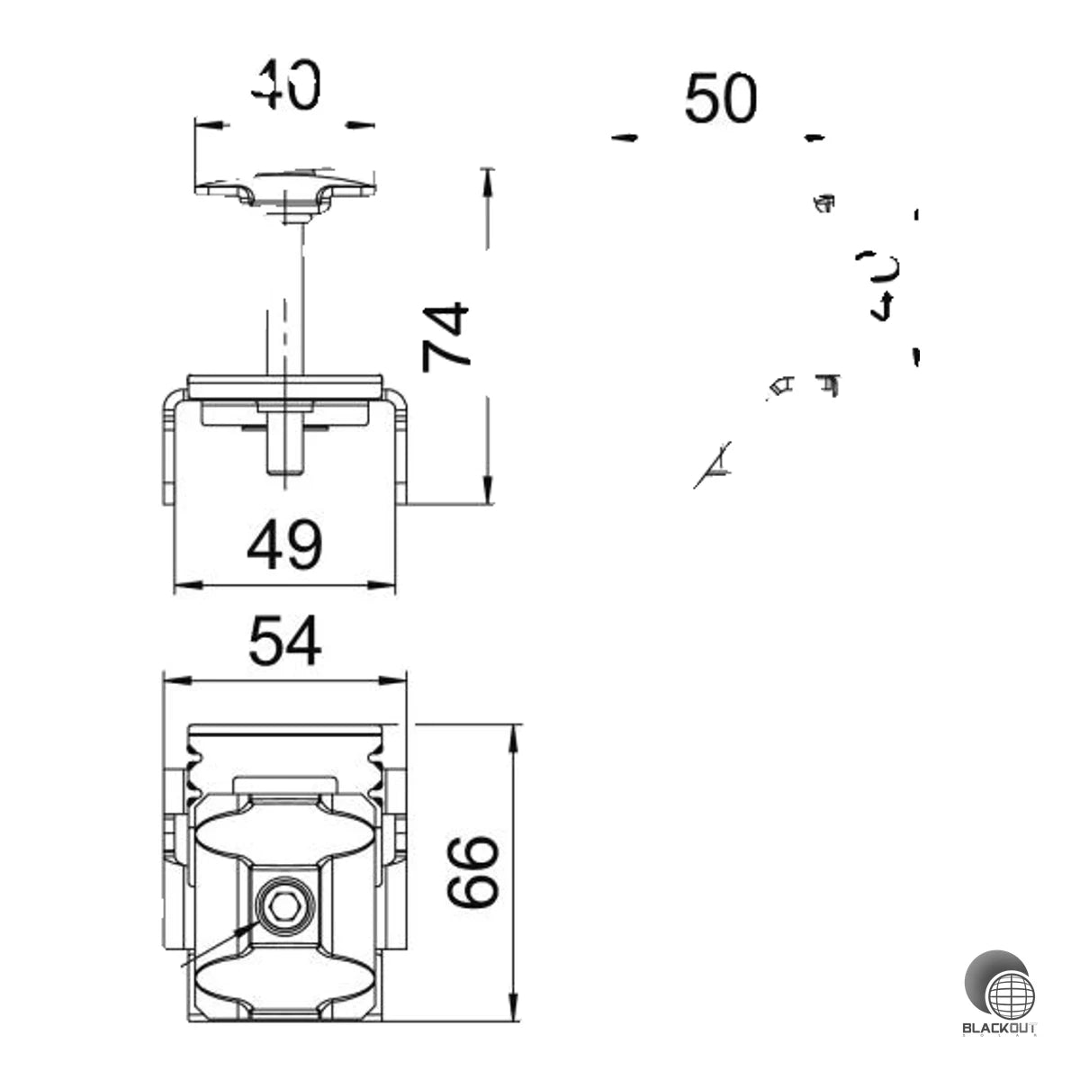 OBO Bettermann Zwischenklemme Freiflächensystem 30–40 mm Edelstahl