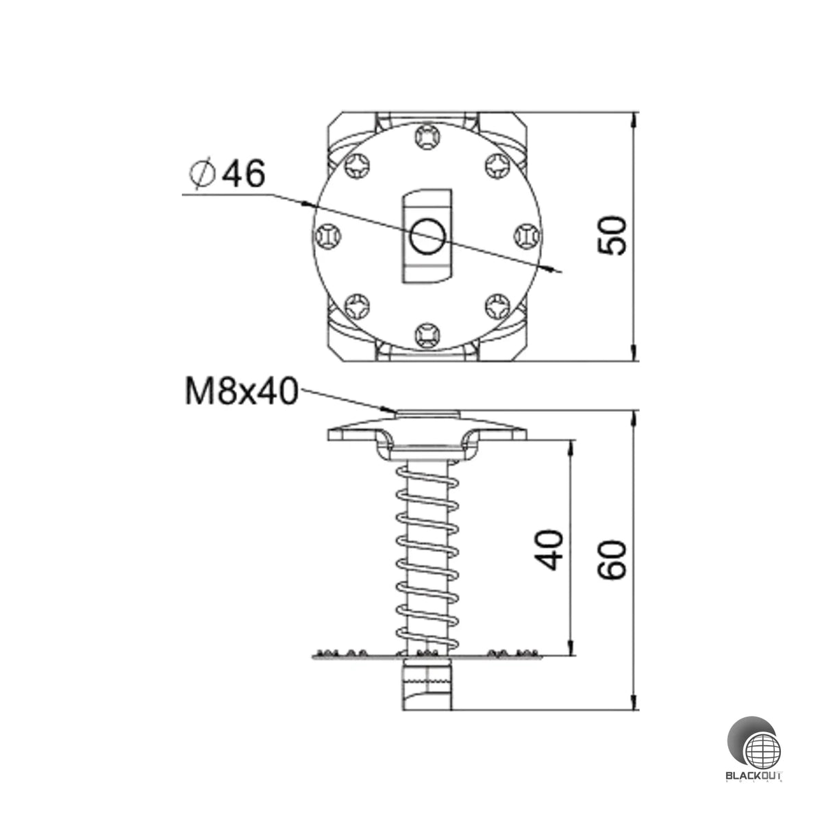 OBO Bettermann Mittelklemme mit Feder PV 46mm Edelstahl