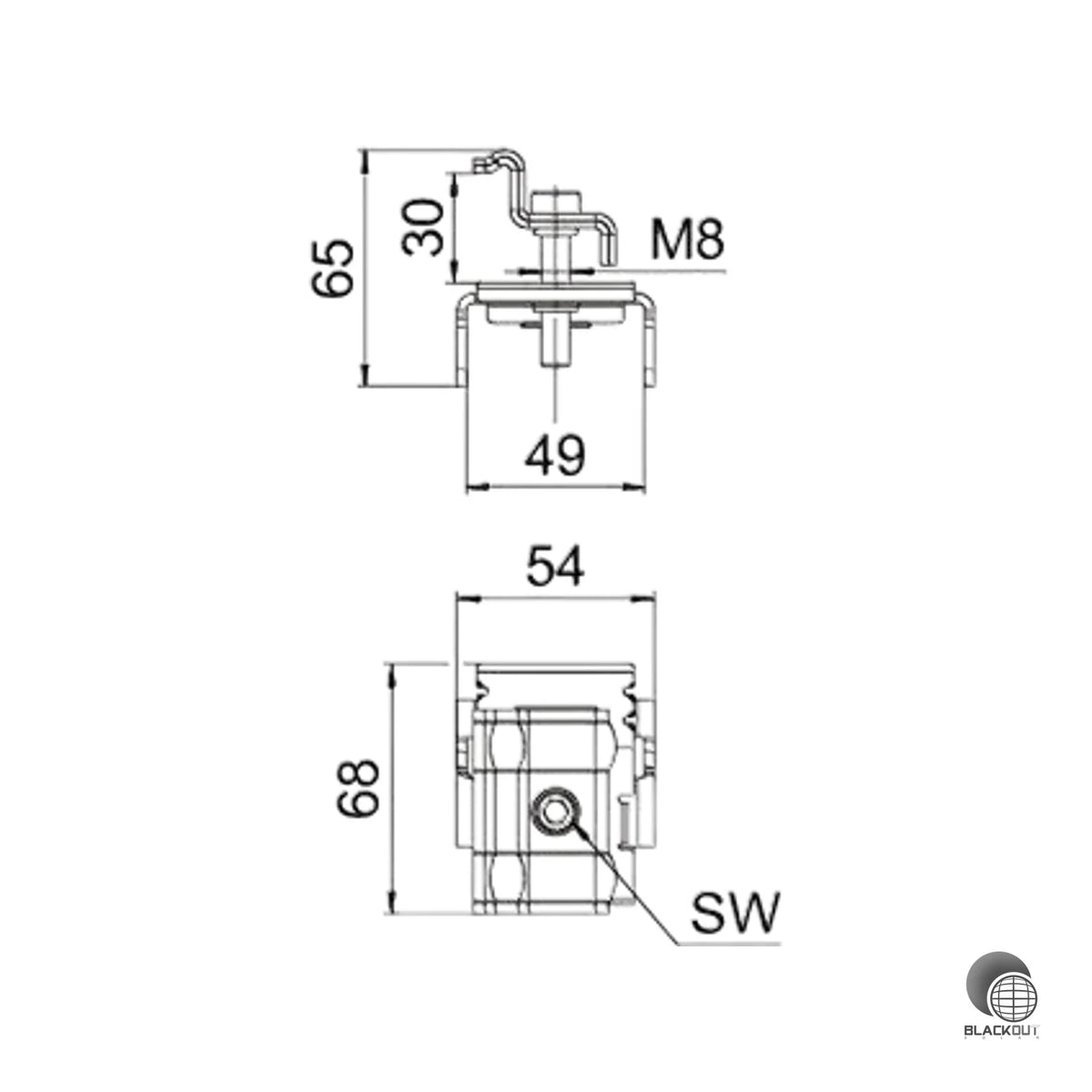 OBO Bettermann Endklemme Freiflächensystem Edelstahl 10 mm