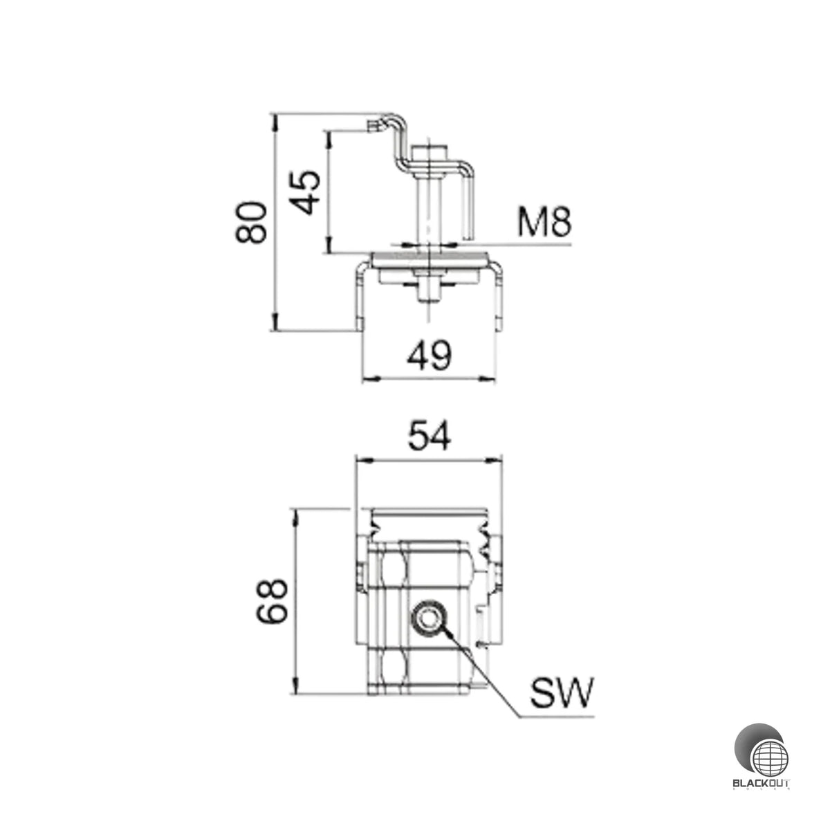 OBO Bettermann Endklemme Freiflächensystem Edelstahl 54mm