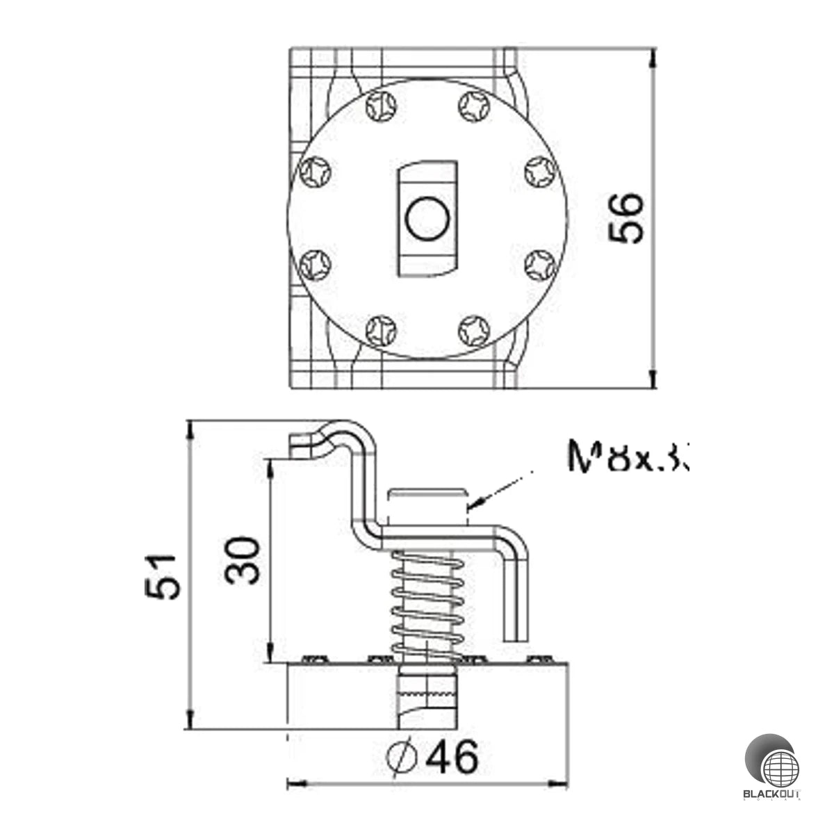 OBO Bettermann Endklemme mit Feder PV-Modul 56×46×51mm Edelstahl