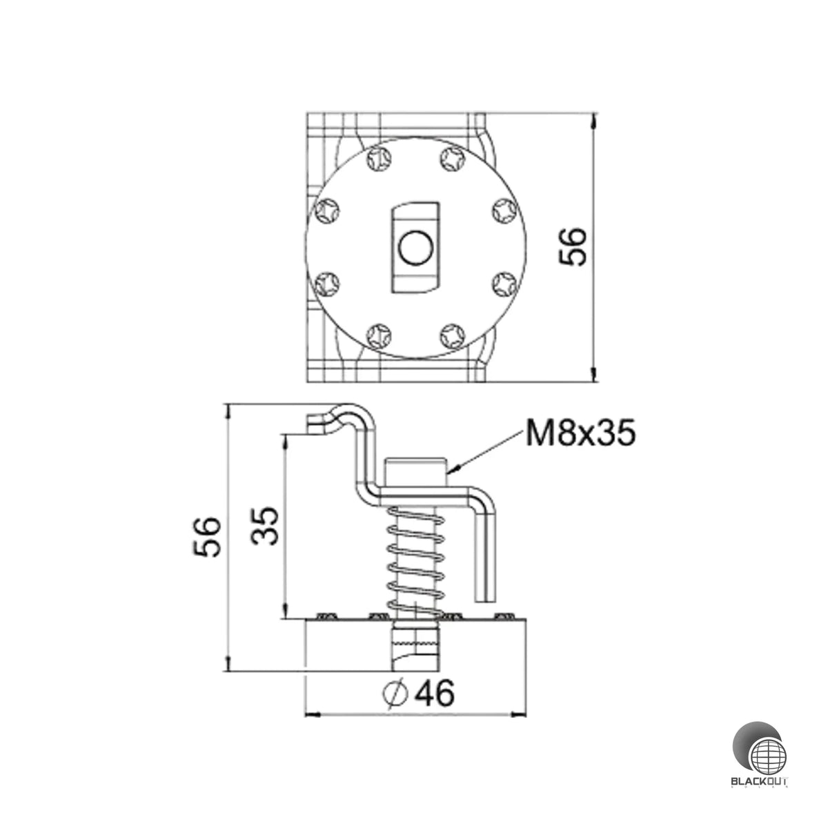 OBO Bettermann Endklemme mit Feder 56×46×58 mm für PV-Montage