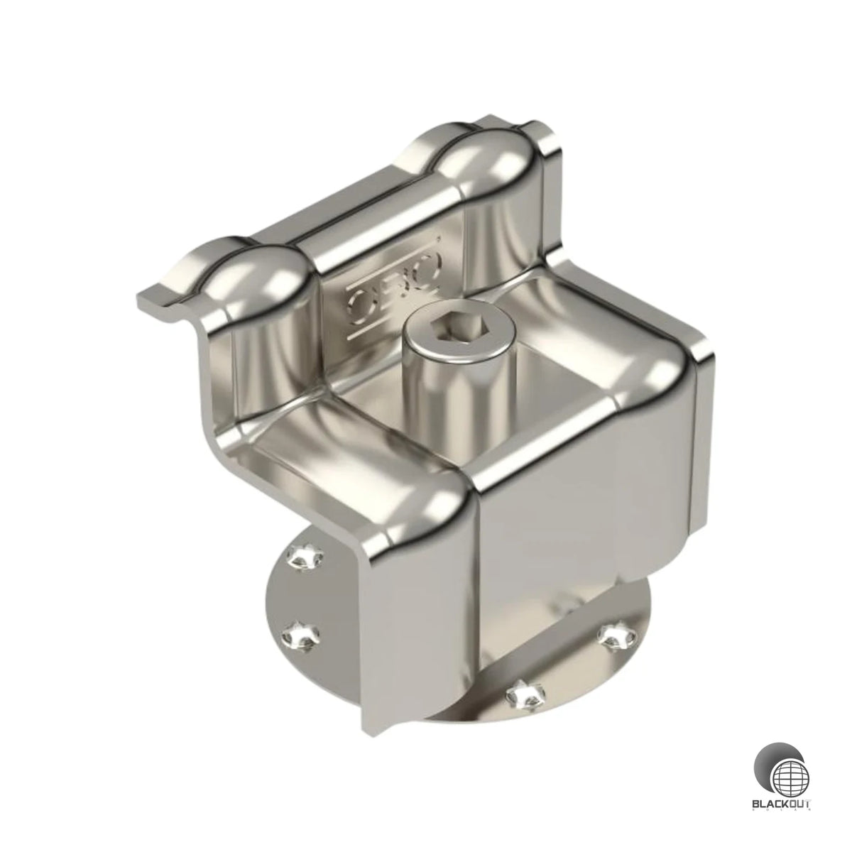 Robuste Endklemme mit integrierter Feder zum sicheren Befestigen von PV-Modulen auf Trägerprofilen – aus rostfreiem Stahl für dauerhaften Einsatz im Freien.