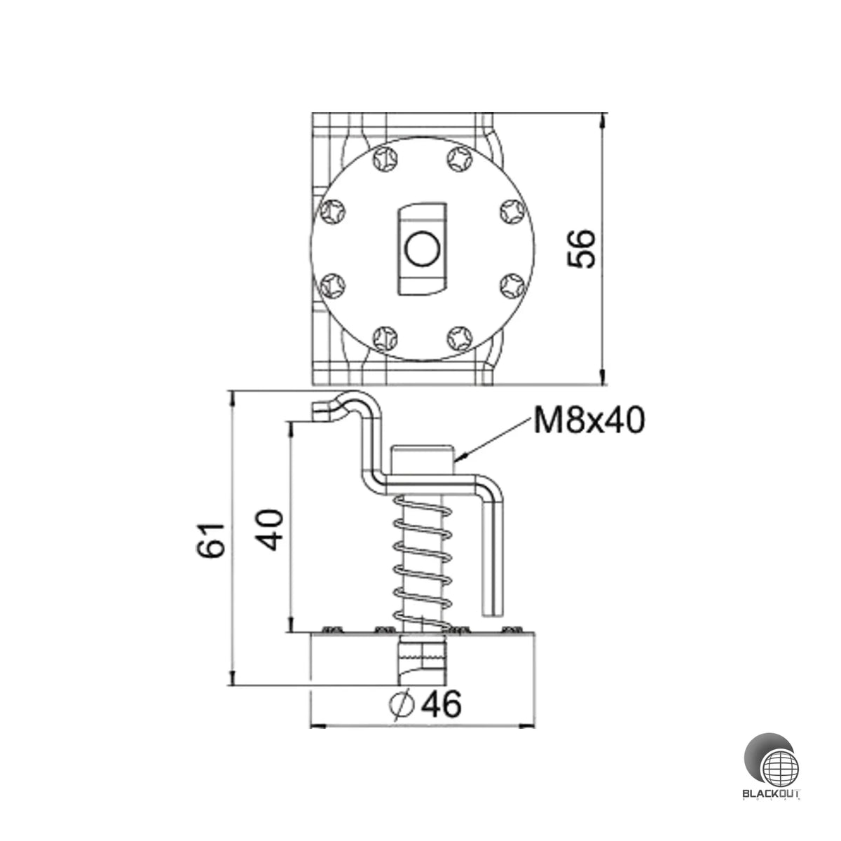 OBO Bettermann Endklemme mit Feder 56×46×63 mm für PV-Montage