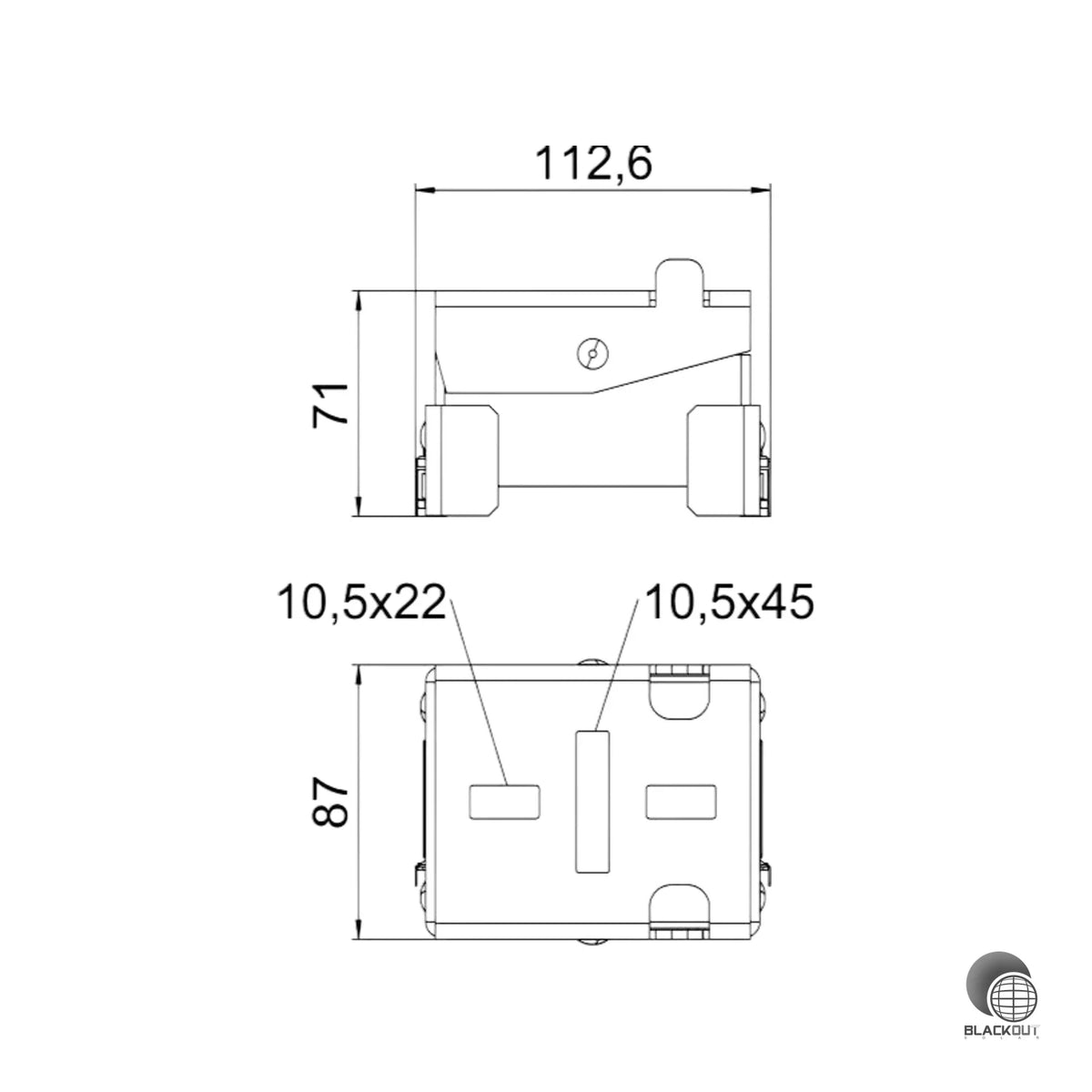 OBO Bettermann Flachdach-Stütze kurz 86×166×107 mm 15°