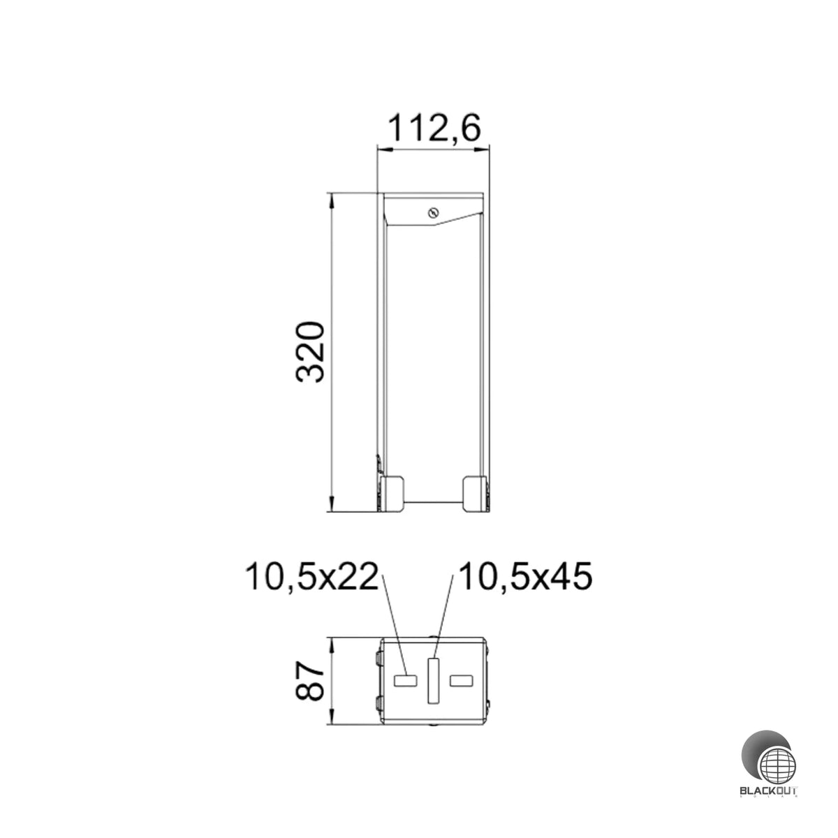 Obo Bettermann Stütze lang Flachdachsystem 86×166×300 mm