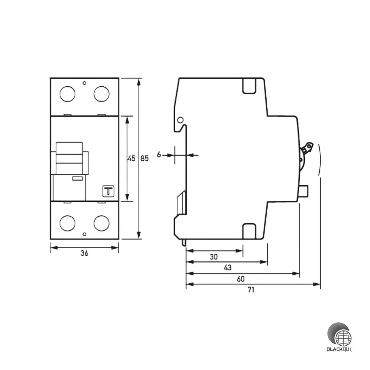 Doepke FI-Schutzschalter 2P 25A 100mA Typ B+ für PV-Anlagen