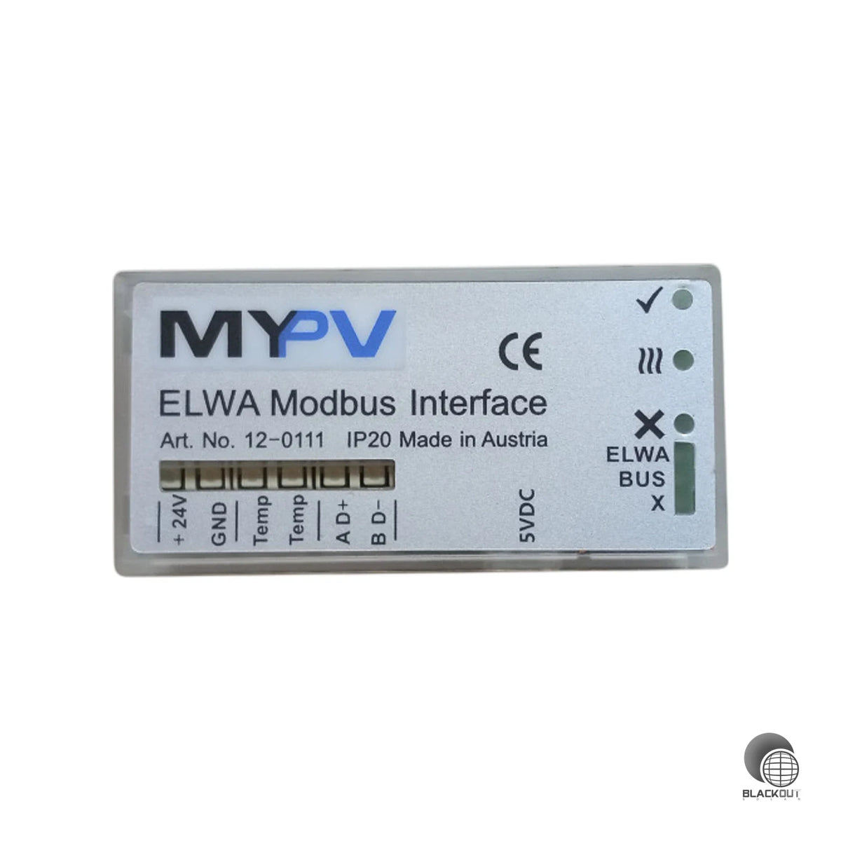 Schnittstelle zur Anbindung der autarken ELWA an ein Modbus-Bussystem. Ermöglicht die Integration in ein Energiemanagementsystem und bietet zusätzliche Warmwasser-Sicherstellung über externen Temperatursensor.