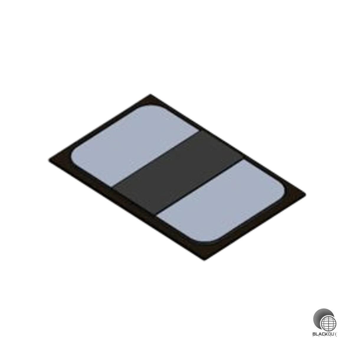 Aluminium-Verbundplatte zur Reduzierung von Punktbelastungen auf Flachdächern bei PV-Montagesystemen. Mit aufgeklebter Bauschutzmatte und Butylstreifen für sicheren, dachschonenden Halt.