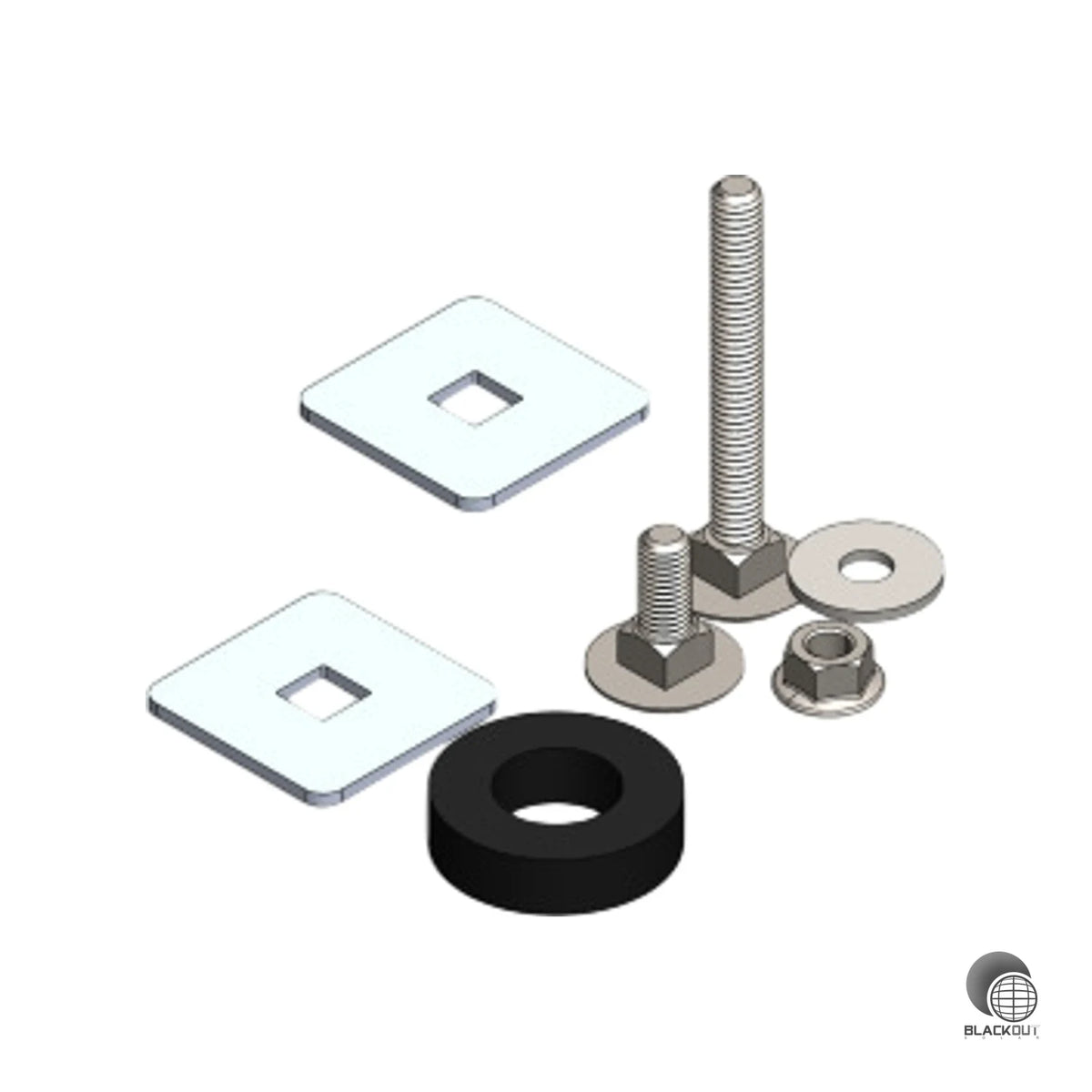 Das Doppel-Anker-Set verbindet Ankerkanal und Ankerplatte (DAPA) sicher mit der S-Base Basisplatte – mit zwei enthaltenen Schraubenlängen flexibel für verschiedene Ankerkanalhöhen und -positionen einsetzbar.
