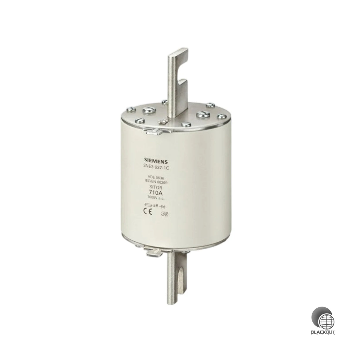 Superflinker Halbleiterschutz-Sicherungseinsatz der SENTRON-Reihe in Baugröße NH3 für zuverlässigen Schutz von Leistungshalbleitern und Anlagen bis 1000 V AC / 440 V DC.