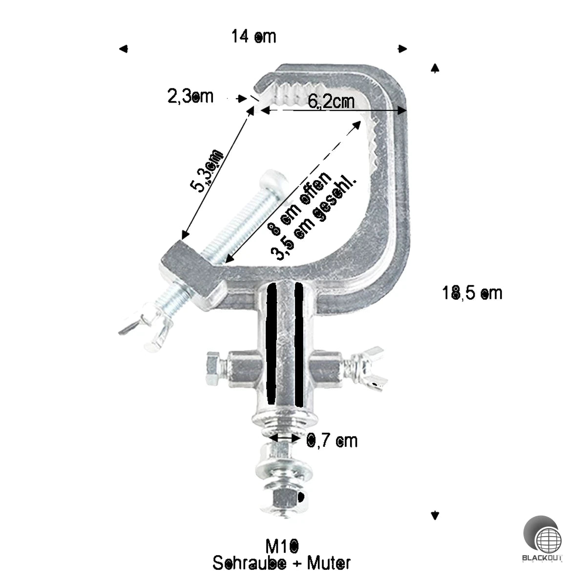 Solarmodulhalter Balkongeländer 30mm Rahmenhöhe 2