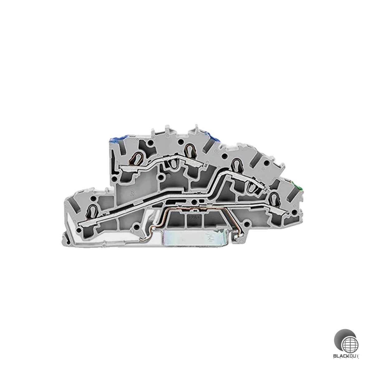 WAGO 3-Leiter-Durchgangsklemme, 6mm², für Anwendungen Ex e II geeignet, grau 1