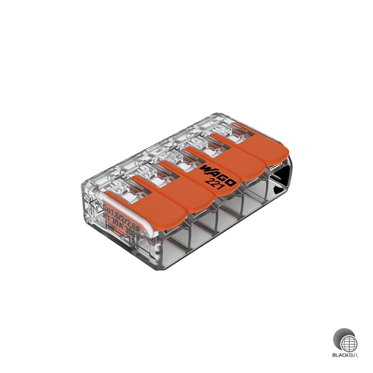 WAGO Verbindungsklemme mit Hebeln, für alle Leiterarten, max. 4mm², transparent (B2B) 2