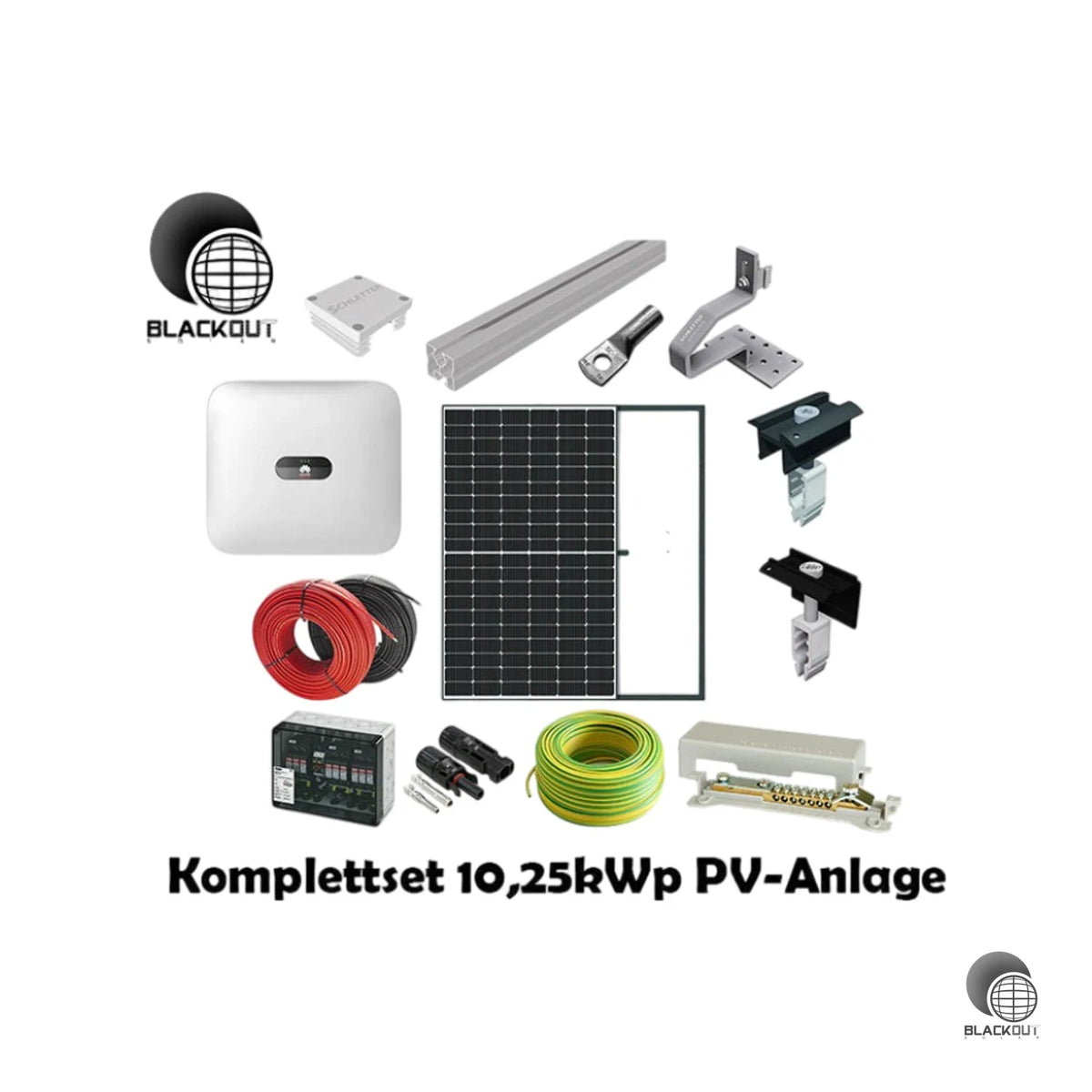 Photovoltaikanlage 10,25 kWp Anlage - Komplettset + Montagematerial 1