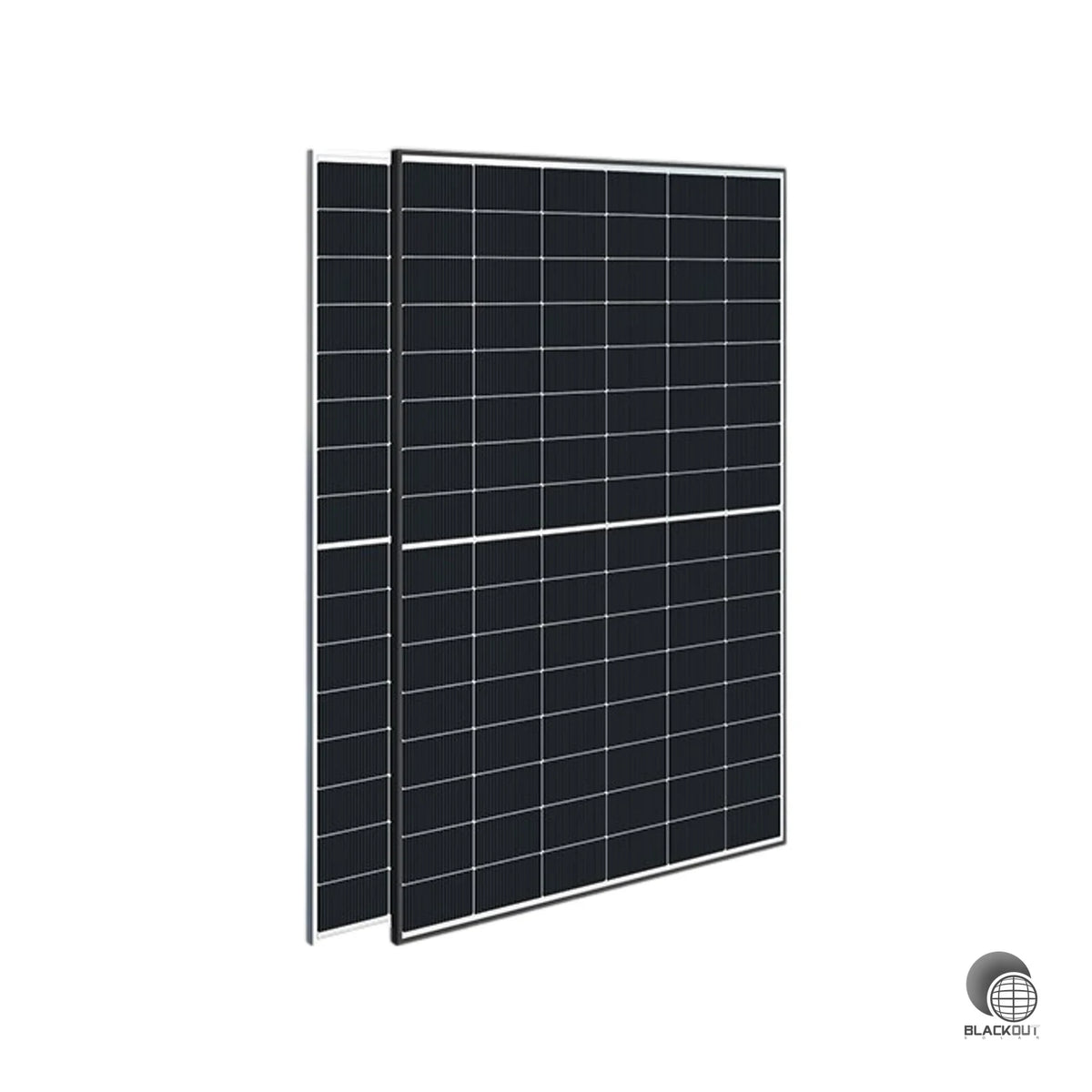 Hocheffizientes bifaziales TOPCon-Solarmodul mit Glas-Glas-Aufbau und schwarzem Rahmen — ideal für maximale Erträge auf begrenzter Dachfläche.