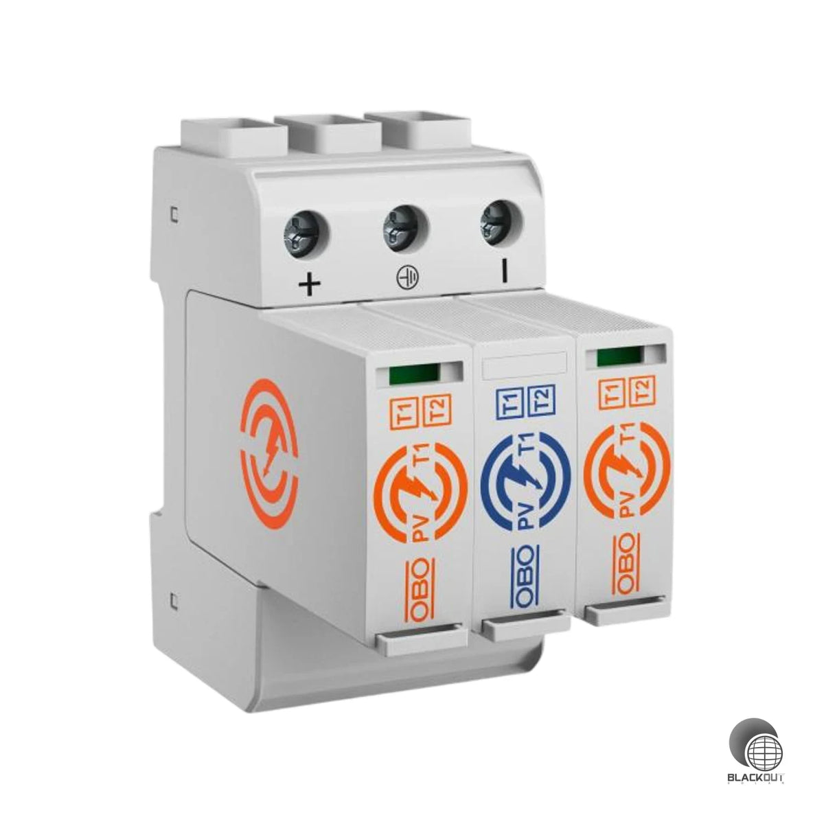Kombinierter Blitz- und Überspannungsableiter Typ 1+2 für DC-Seite von PV-Anlagen bis 1500 V — schützt die gesamte Anlage in einem kompakten Gerät. Normgerecht nach IEC 60364-7-712 und EN 61643-31 für Hutschienenmontage ausgelegt.