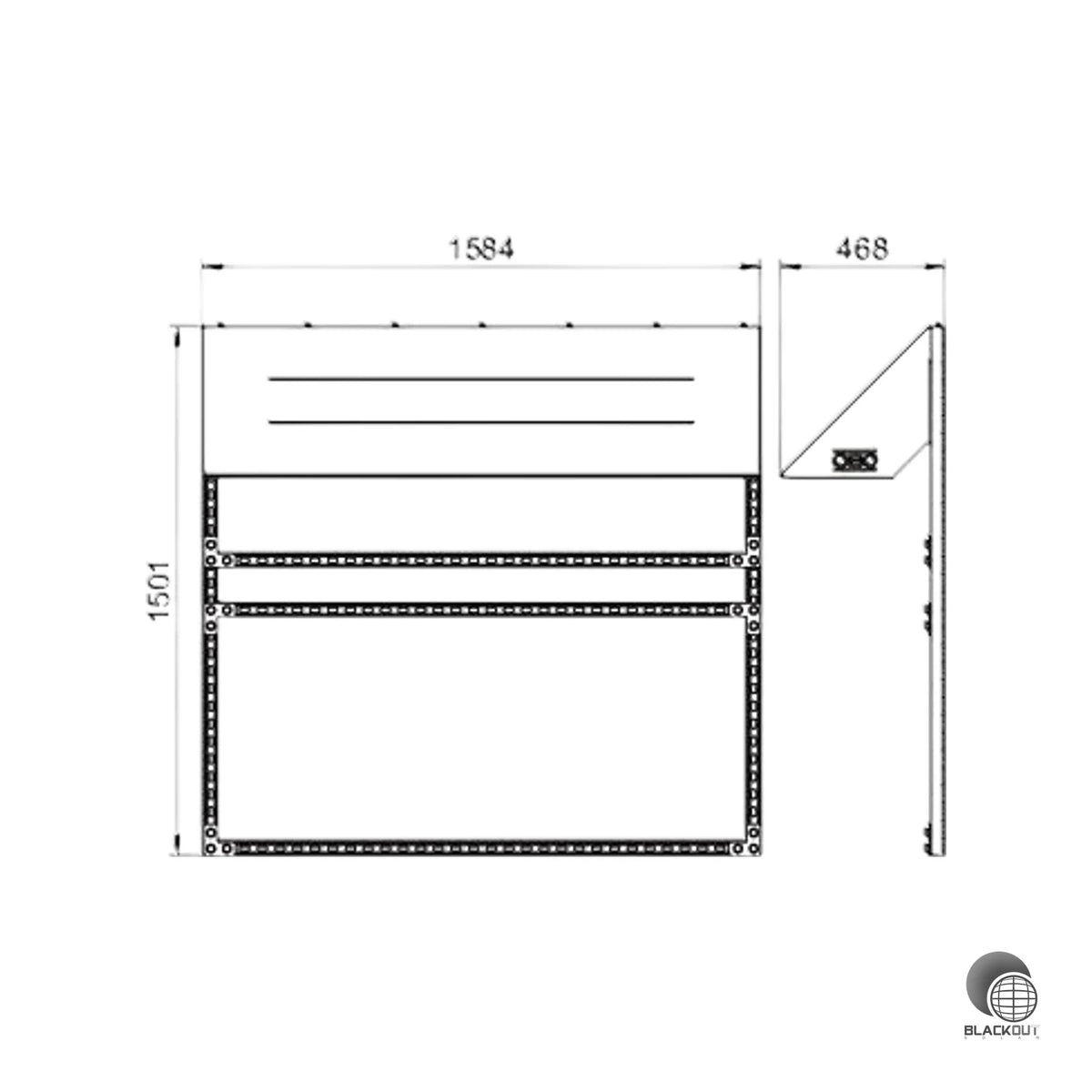 OBO Bettermann Wechselrichterrahmen Wandmontage 468×1582×1501 mm verzinkt