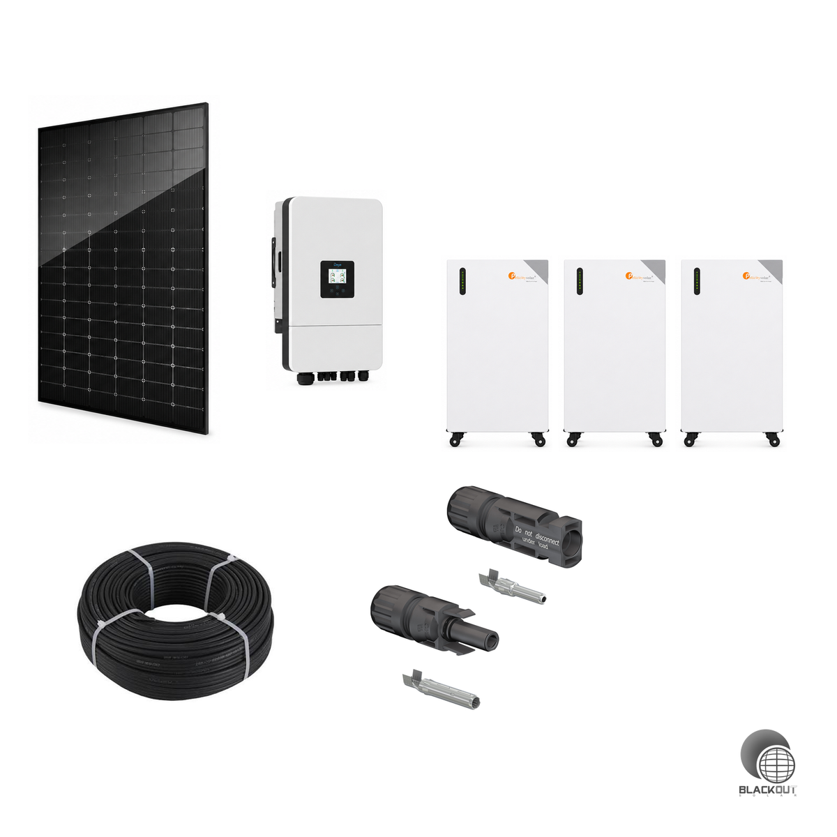 MR.Mining PV SET L - 16,84kWp Modulleistung, 20KW Deye Hybrid, 48kWh Speicher