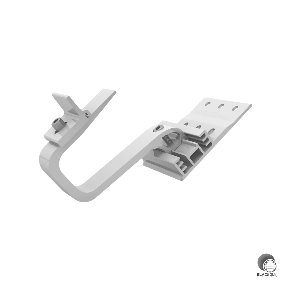 Robuster Aluminium-Dachhaken mit dreifacher Höhenverstellung für die sichere Montage von K2 SingleRail und CrossRail Montageschienen auf Ziegeldächern. Ideal für Sparrenbreiten ab 36 mm.