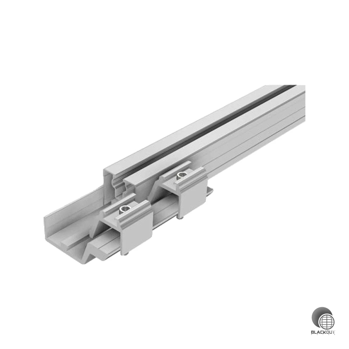 Der universelle Außenverbinder von SL Rack verbindet alle RAIL-Profilgrößen schnell und sicher — ein einziges Verbinderelement für die gesamte RAIL-Schienenreihe.