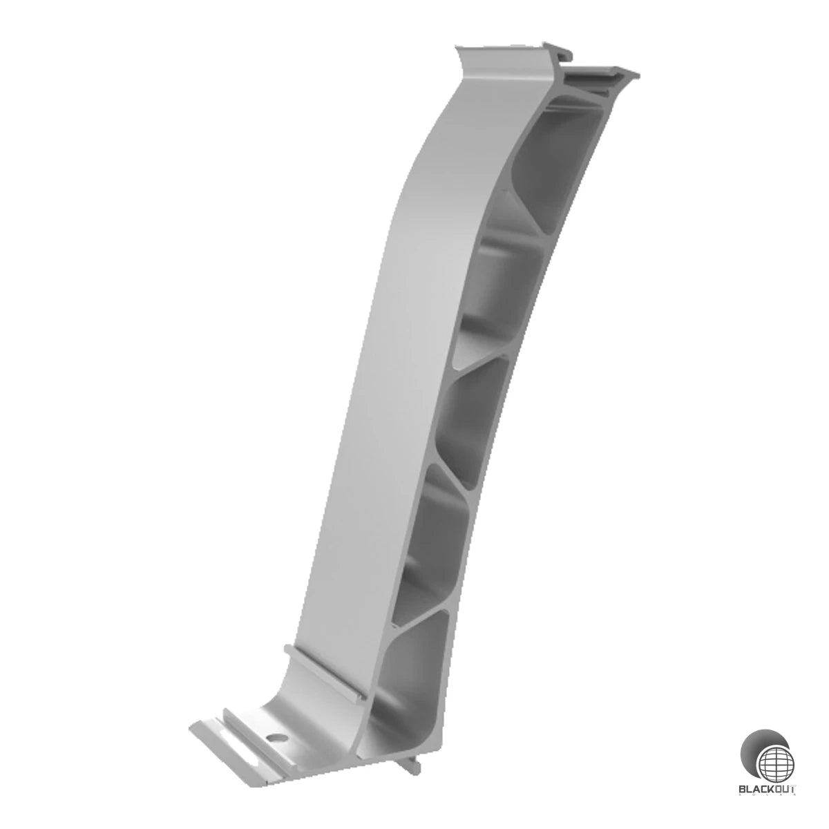 Aluminium-Aufständerungselement für das K2 Dome 6.15 Montagesystem. Gefertigt aus hochwertigem Aluminium EN AW-6063 T66, ideal für die professionelle Modulneigung auf Flachdächern.