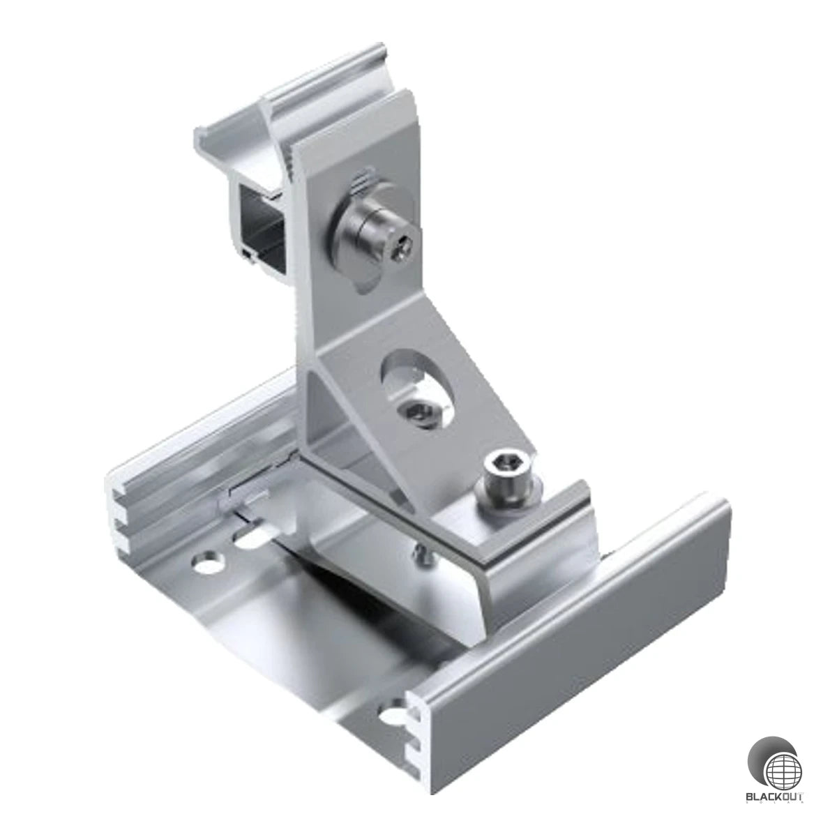 Hochwertiger Aluminium-Dachhaken für die Montage von PV-Anlagen auf Ziegeldächern – mit Click-Schnellmontage und stufenloser Höhenverstellung für eine effiziente Installation.