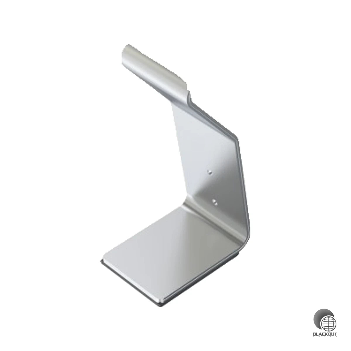 Hintere Aluminium-Stütze für das Aerocompact S10-Montagesystem auf Flachdächern — ausgelegt für hohe Schneelasten und mit vormontierten Bautenschutzmatten für schnelle Installation.