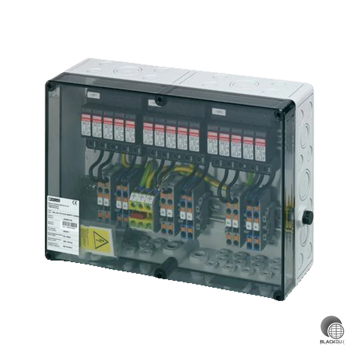 Generatoranschlusskasten mit kombiniertem Überspannungsschutz Typ 1 und 2 für einsträngige PV-Anlagen bis 1000 V DC — zuverlässiger Schutz für Wechselrichter und Anlage bei Blitz- und Überspannungsereignissen.