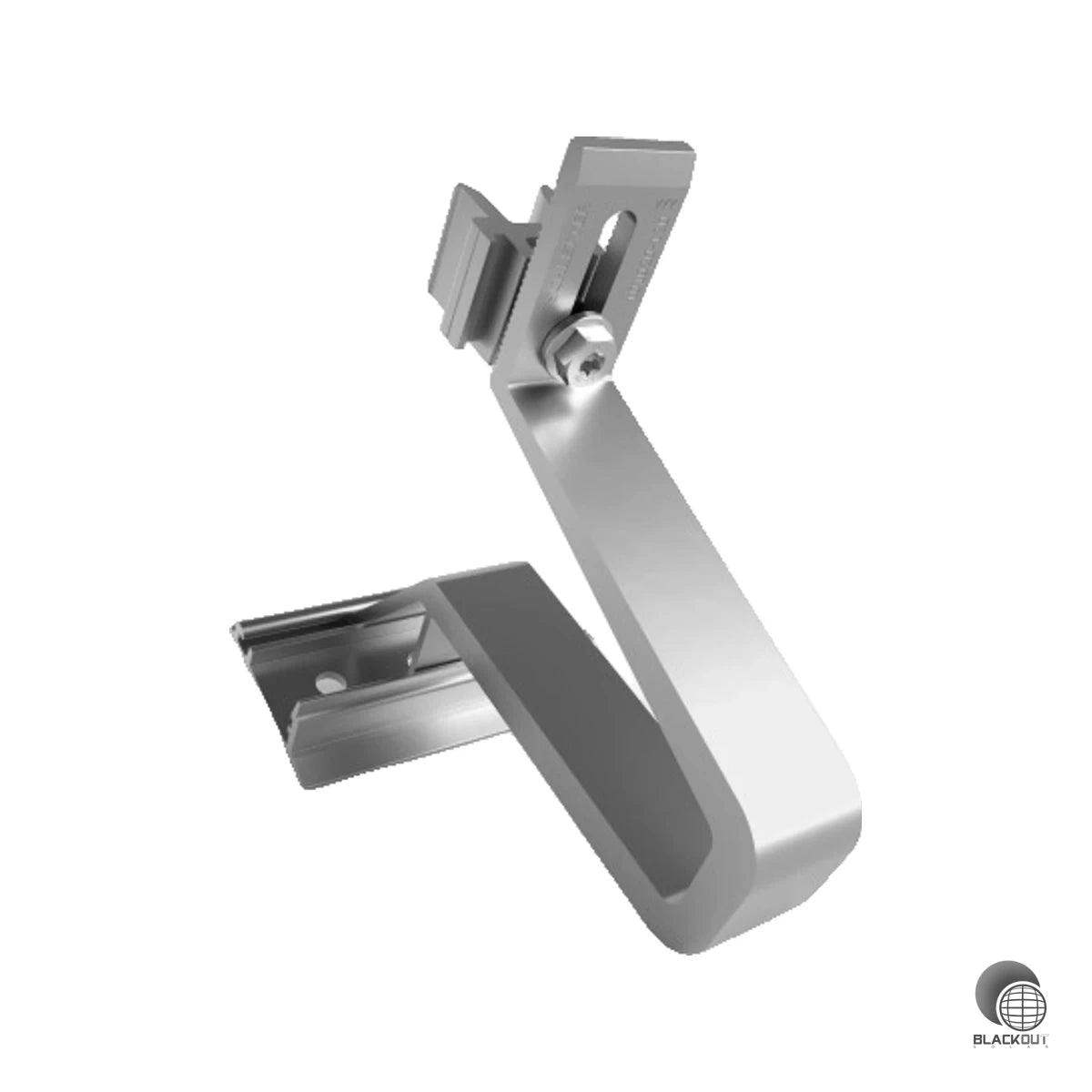 Flexibler Aluminium-Dachhaken für Ziegeldächer mit Schnellmontagesystem und drehbarem Multiadapter — kompatibel mit Schletter ProLine und dem klassischen Baukastensystem.