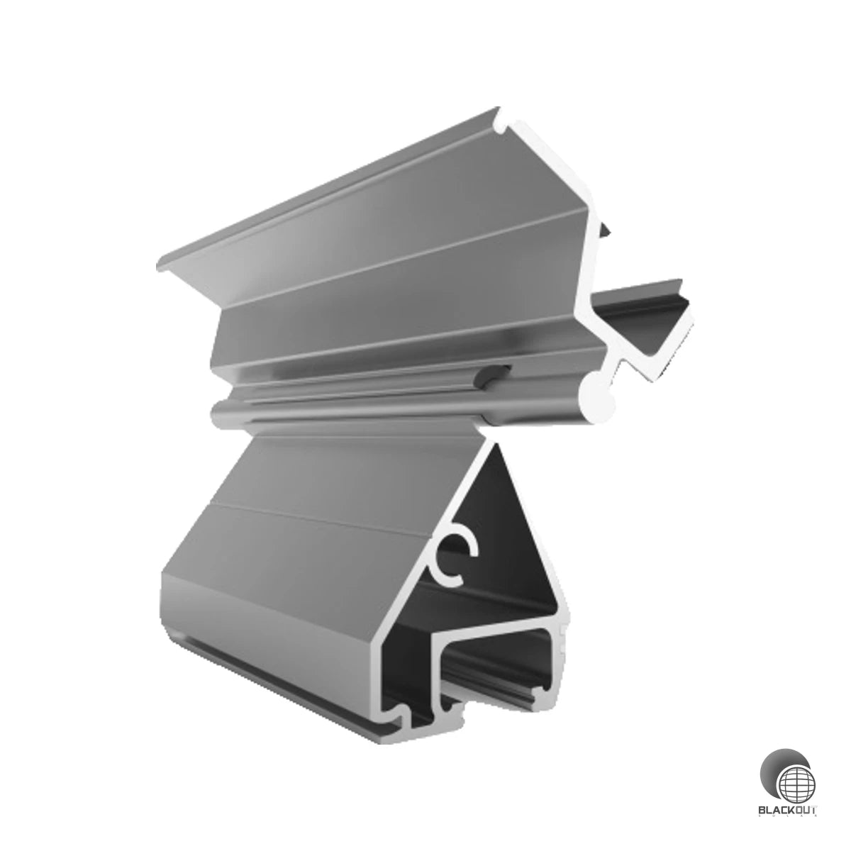 Stufenlos verstellbares Modulauflager für das Schletter FixGrid Pro System — flexibel im Neigungswinkel und kompatibel mit großformatigen Modulen in Hoch- und Querformat.