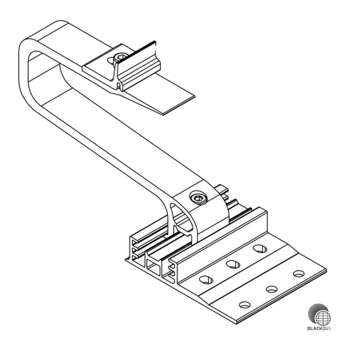 K2 Systems SingleHook 3S long Dachhaken für Schrägdach