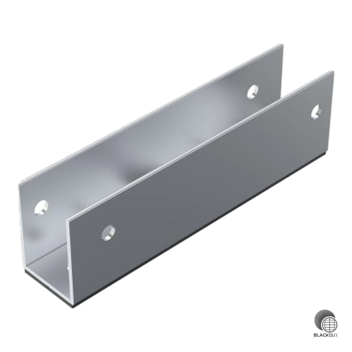 Stabiler Aluminium-Sockel für die TR-Montageschiene auf Sandwich-Paneelen und Trapezblech — mit vormontiertem EPDM-Moosgummi-Dichtband für eine dichte, professionelle Pfettenmontage.