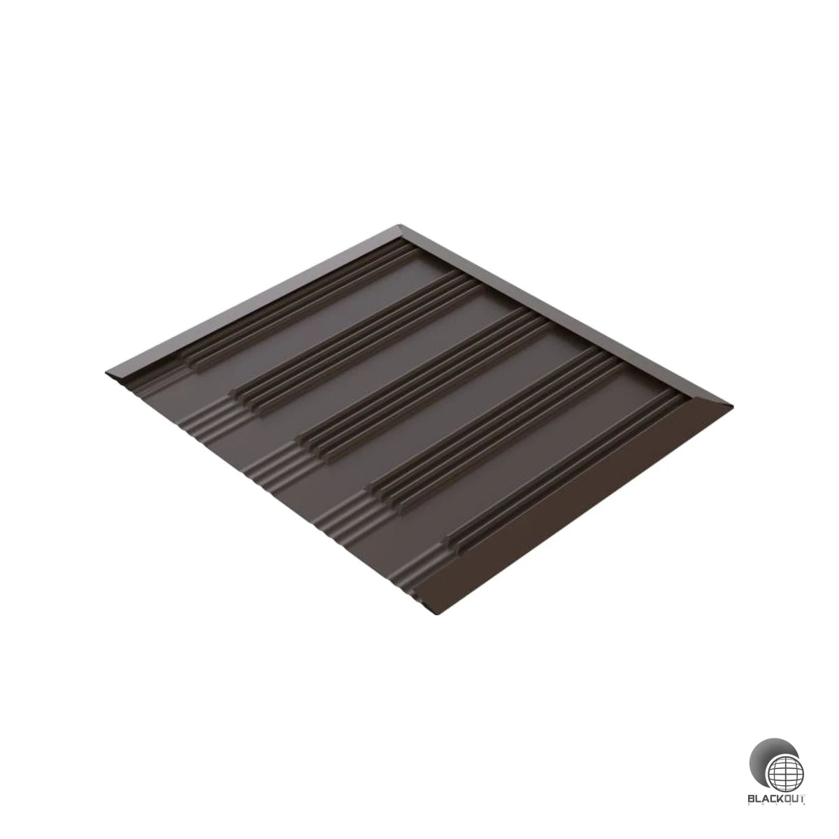 Flexibles Aluminium-Abdeckblech für eine saubere und witterungsgeschützte Dachdurchführung bei PV-Installationen — in Terrabraun (RAL 8028) für ein harmonisches Erscheinungsbild.