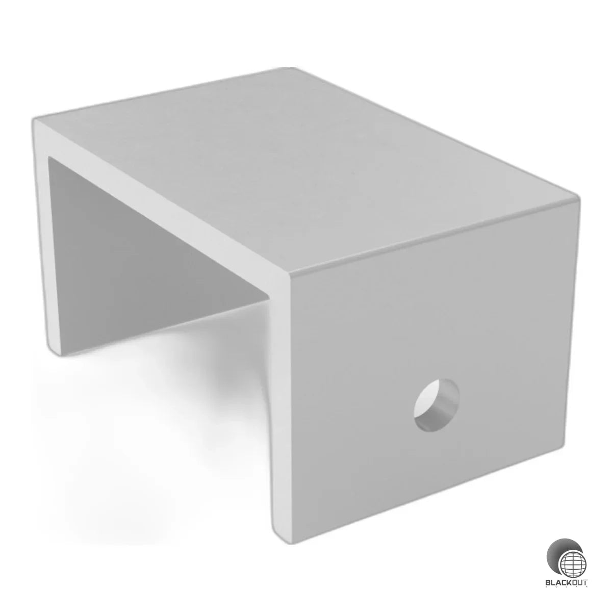 Aluminium-Abrutschsicherung für das K2 WallPV-System, kompatibel mit MultiRail und FacadeRail. Wird unterhalb des unteren CrossConnectors oder der unteren Klemme montiert und verhindert zuverlässig das Abrutschen der Schiene.
