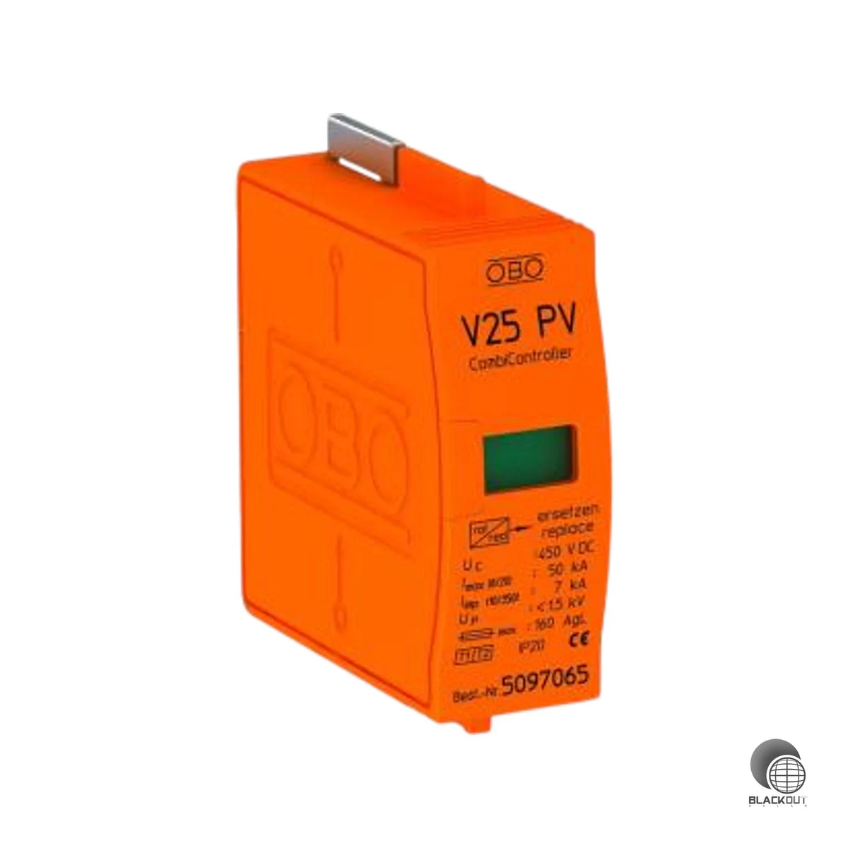 Typ 1+2 Kombiableiter für Photovoltaik-Anlagen mit bis zu 450 V DC — schützt die PV-Anlage zuverlässig vor Blitzströmen und transienten Überspannungen.