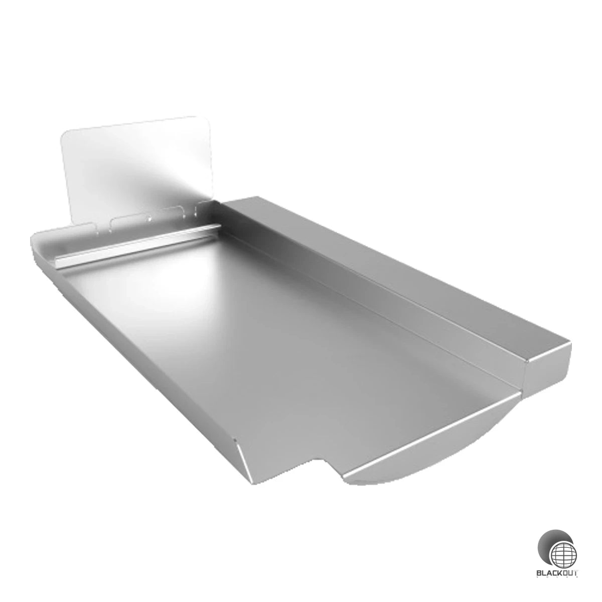 Aluminium-Blechersatzziegel für die Montage von PV-Systemen auf Braas Topas 13V Ziegeldächern – ersetzt einen kompletten Dachziegel und ist speziell für Regionen mit hohen Schneelasten ausgelegt.