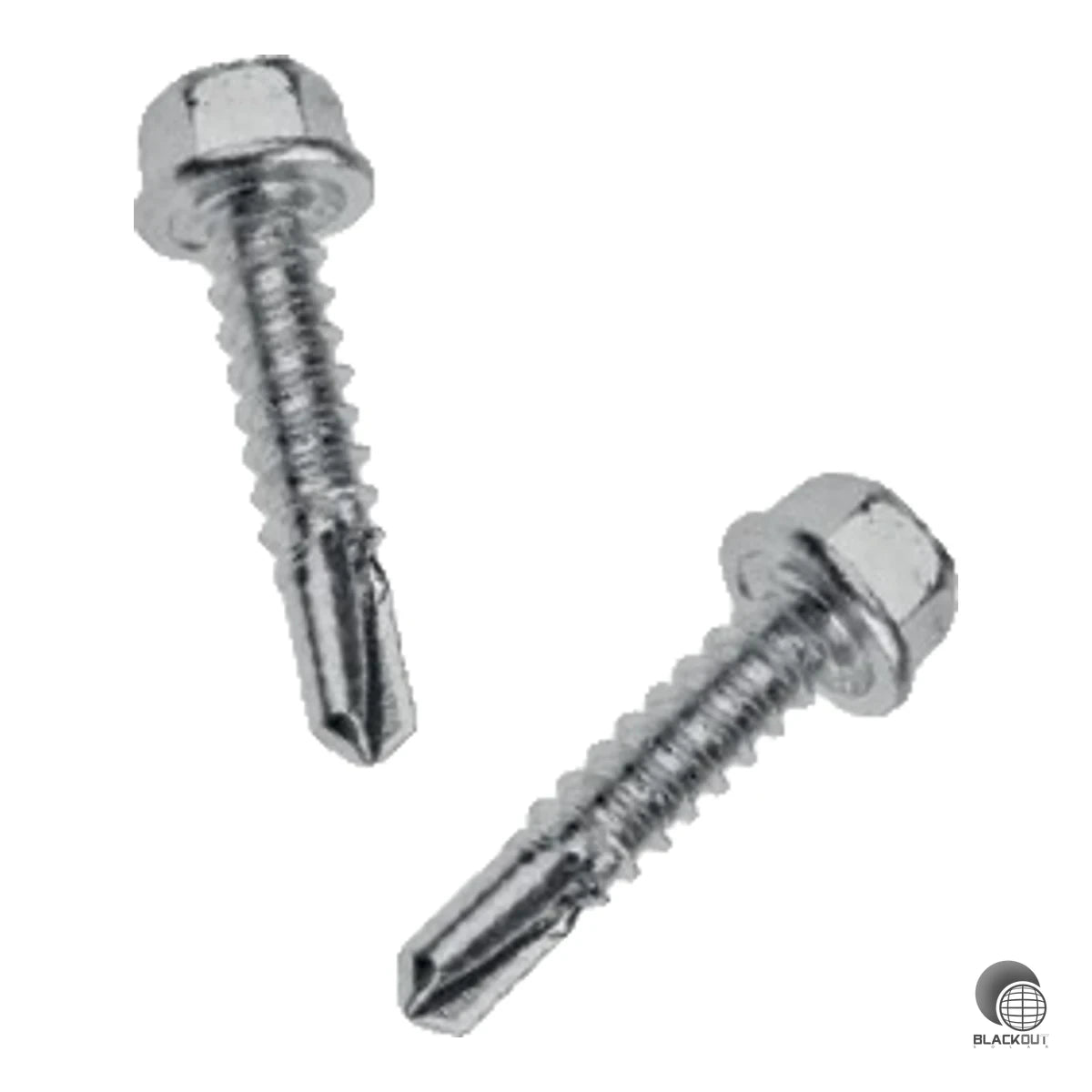 Selbstbohrende Edelstahlschraube 4,8 × 20 mm für RAIL-Innenverbinder im SL Rack Montagesystem – mit integrierter Bohrspitze für werkzeugeffiziente Befestigung in Stahl und Aluminium ohne Vorbohrung.