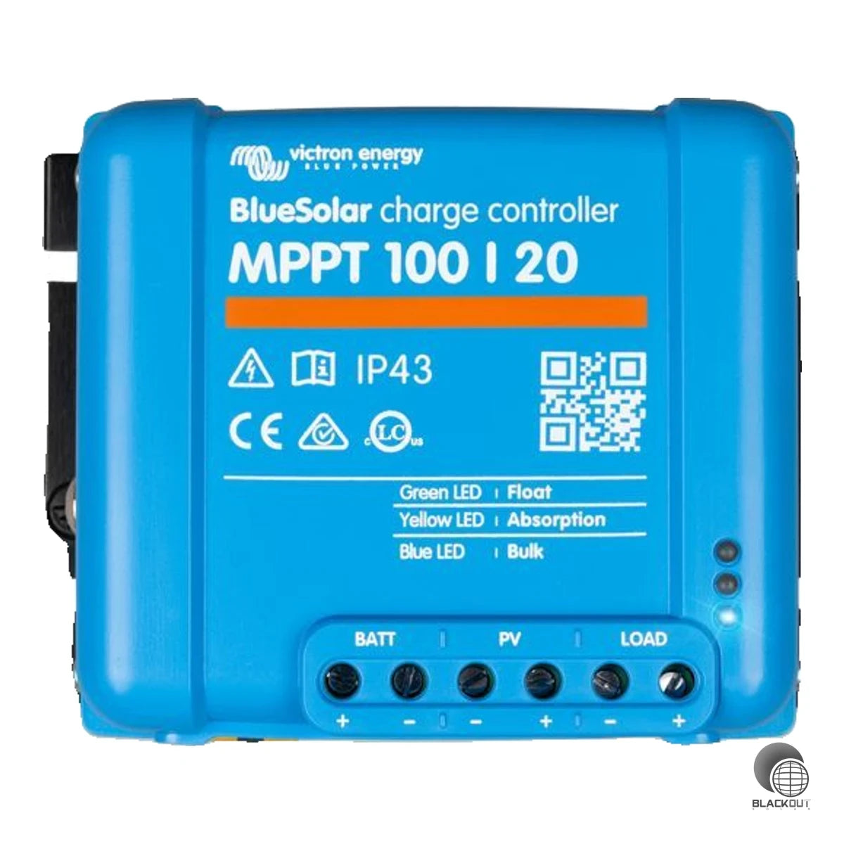 MPPT-Solarladeregler für 12/24/48V-Systeme mit 20 A Ladestrom und bis zu 100 V PV-Leerspannung. Ultraschnelles Maximum Power Point Tracking für bis zu 30 % mehr Ertrag gegenüber PWM-Reglern.
