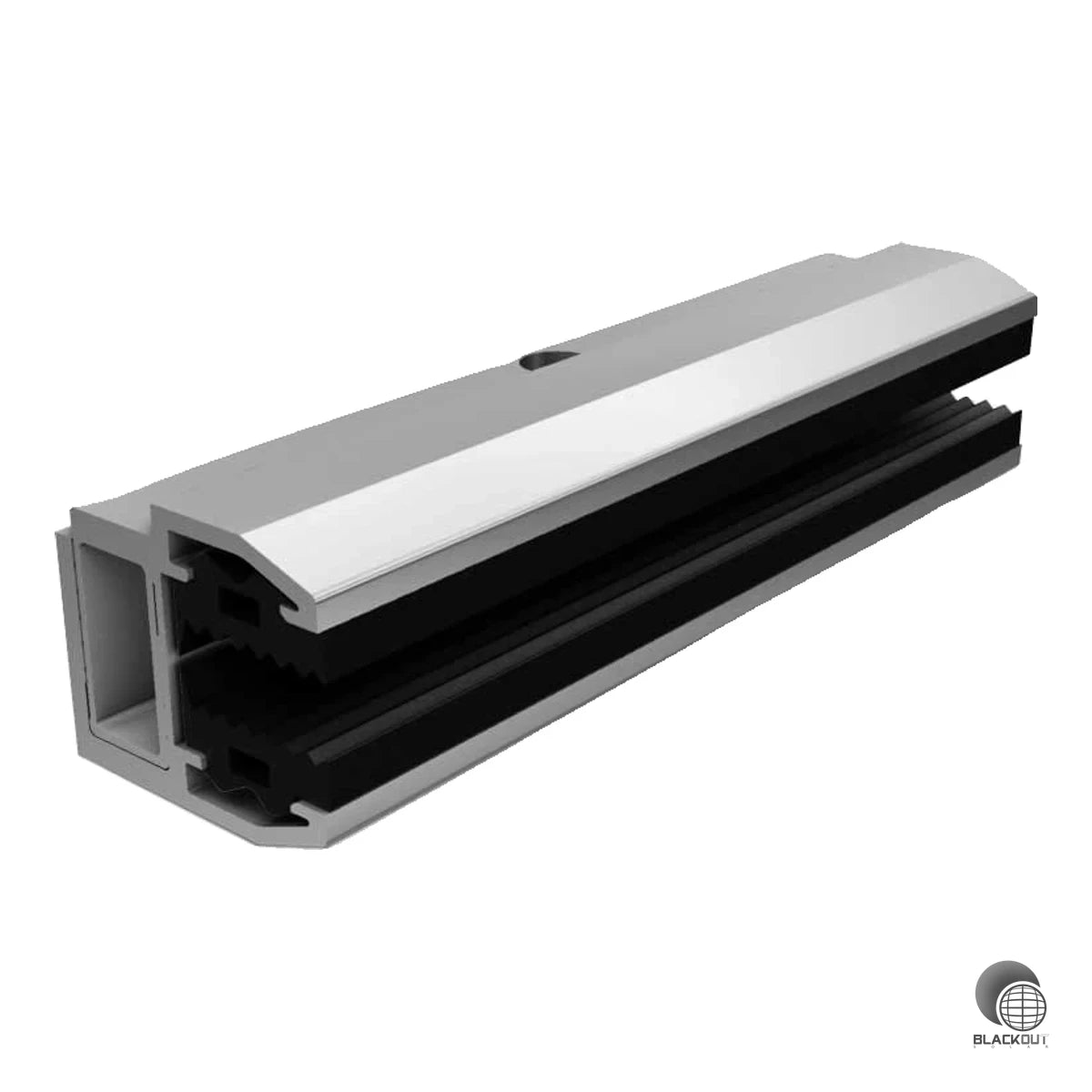 Endklemme zur Randmontage rahmenloser Laminatmodule, freigegeben für Glasstärken von 6,8 bis 8,0 mm und kompatibel mit First Solar, Calyxo sowie MiaSolé. Befestigungsmaterial (Zylinderschraube und MK2) ist separat erforderlich.