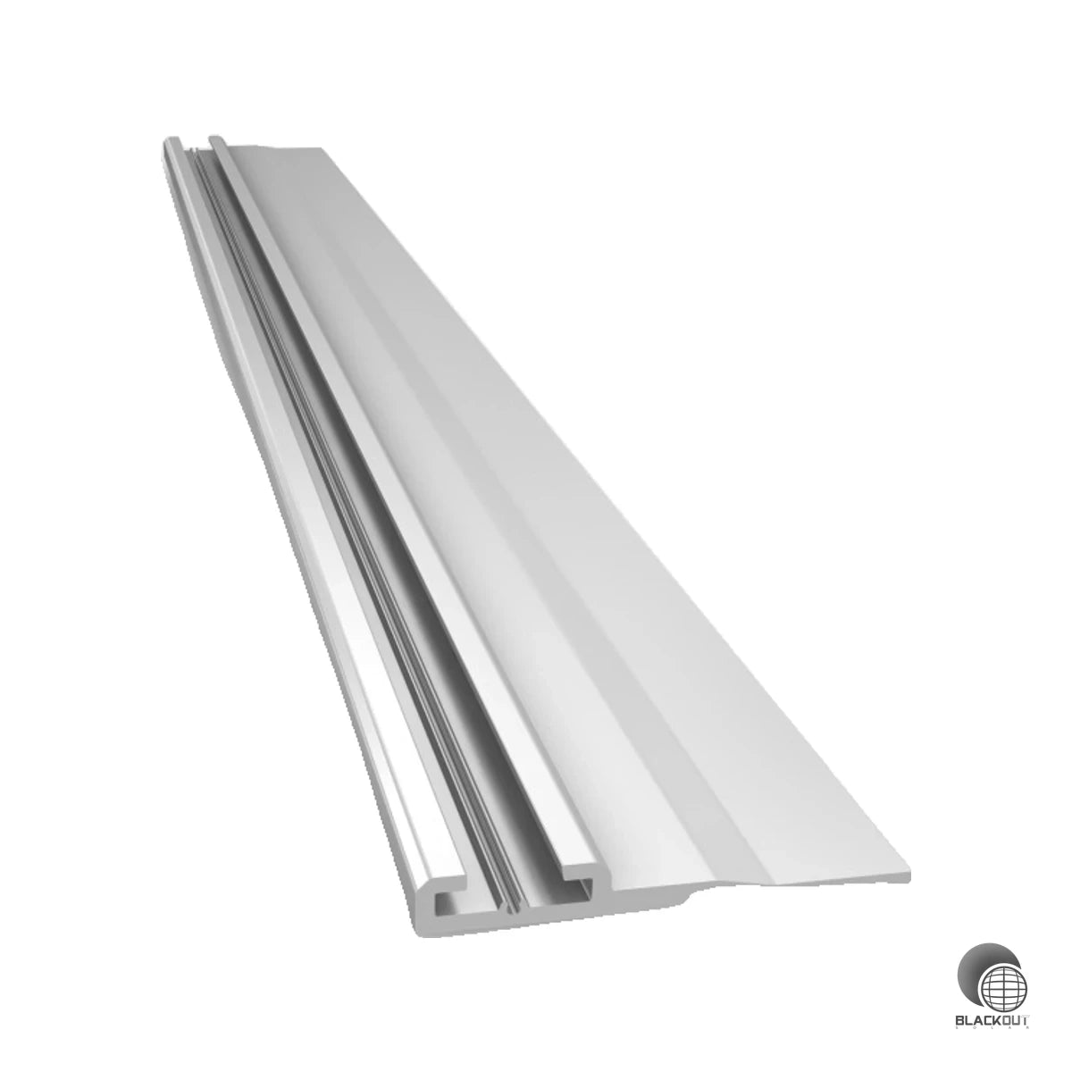 Aluminium-Grundplatte für den SingleHook 1.1, die flexible Auslegerpositionierung zwischen zwei Sparren ermöglicht — ideal für Dachrandbereiche und Dachhindernisse.