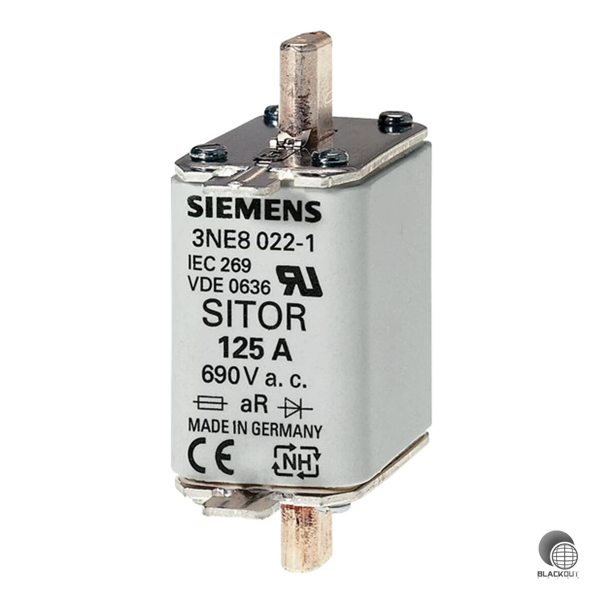 Der SITOR-Sicherungseinsatz von Siemens schützt Leistungshalbleiter und elektrische Anlagen zuverlässig vor Überlast und Kurzschluss – mit superflinker aR-Abschaltcharakteristik für NH00-Systeme bis 160 A.