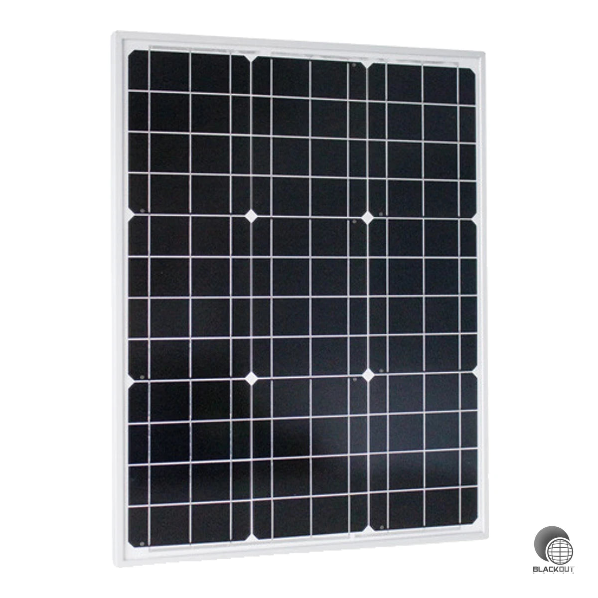 Kompaktes 50-Watt-Solarmodul mit monokristallinen Zellen und robustem Aluminiumrahmen für professionelle 12-V-Inselsysteme und mobile Anwendungen.