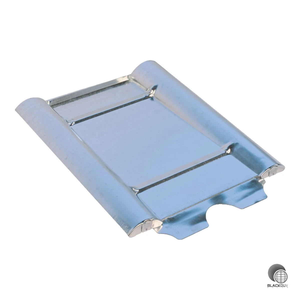 Metallische Ersatzplatte für Betondachsteine im Format 33×42 cm in Braun (RAL8014) — für die saubere Kabeldurchführung bei PV-Anlagen auf Ziegeldächern. Kompatibel mit 18 gängigen Betondachstein-Typen führender Hersteller.