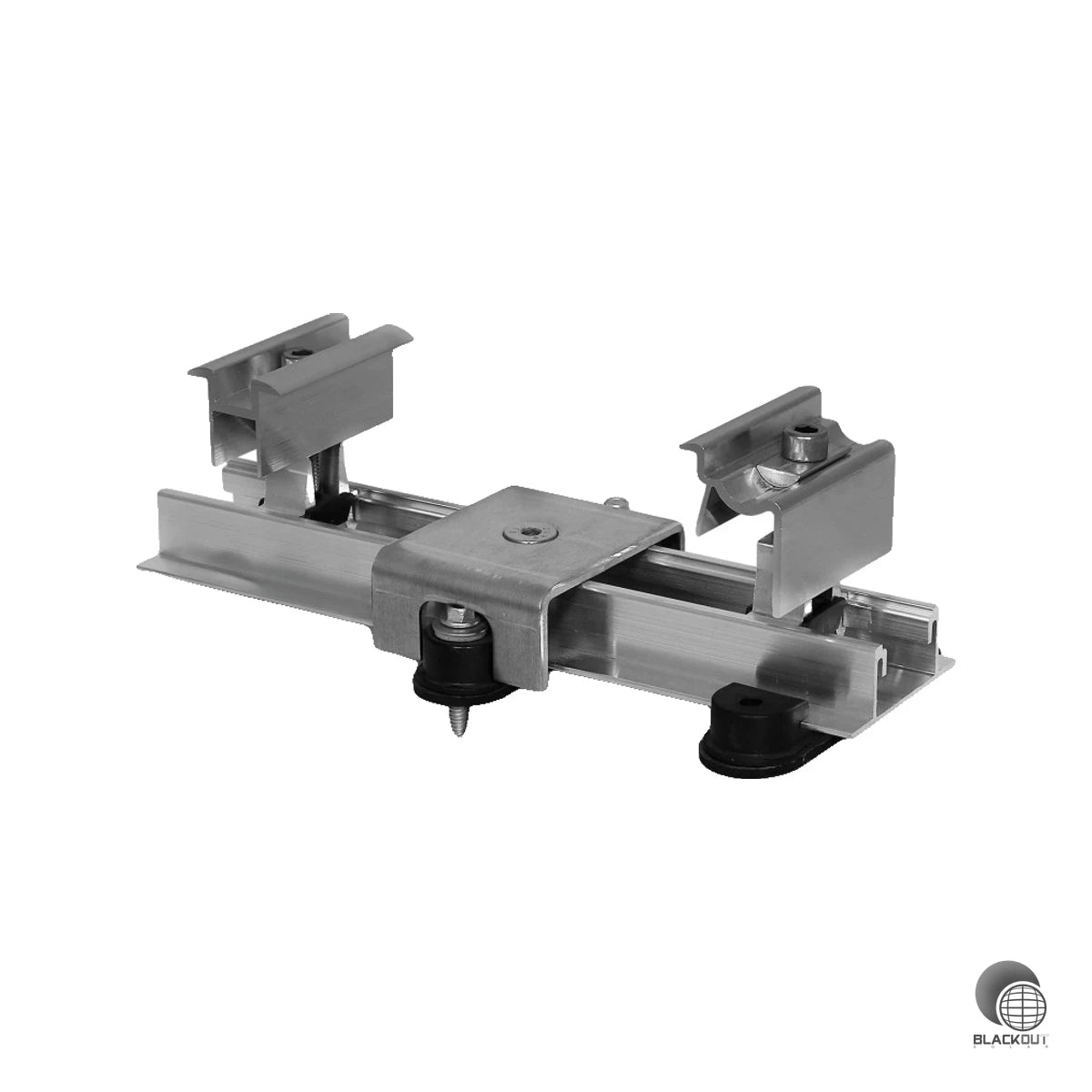 Ausstellungsstück des K2 BasicRail Montagesystems — ideal zum Anfassen und Kennenlernen des Schienensystems vor der Planung oder Beratung.