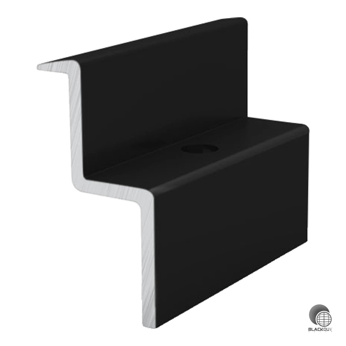 Schwarze Aluminium-Endklemme zur sicheren Fixierung von Solarmodulen mit 30–31 mm Rahmenhöhe auf K2 Montageschienen. Zylinderschraube und MK2 separat erforderlich.