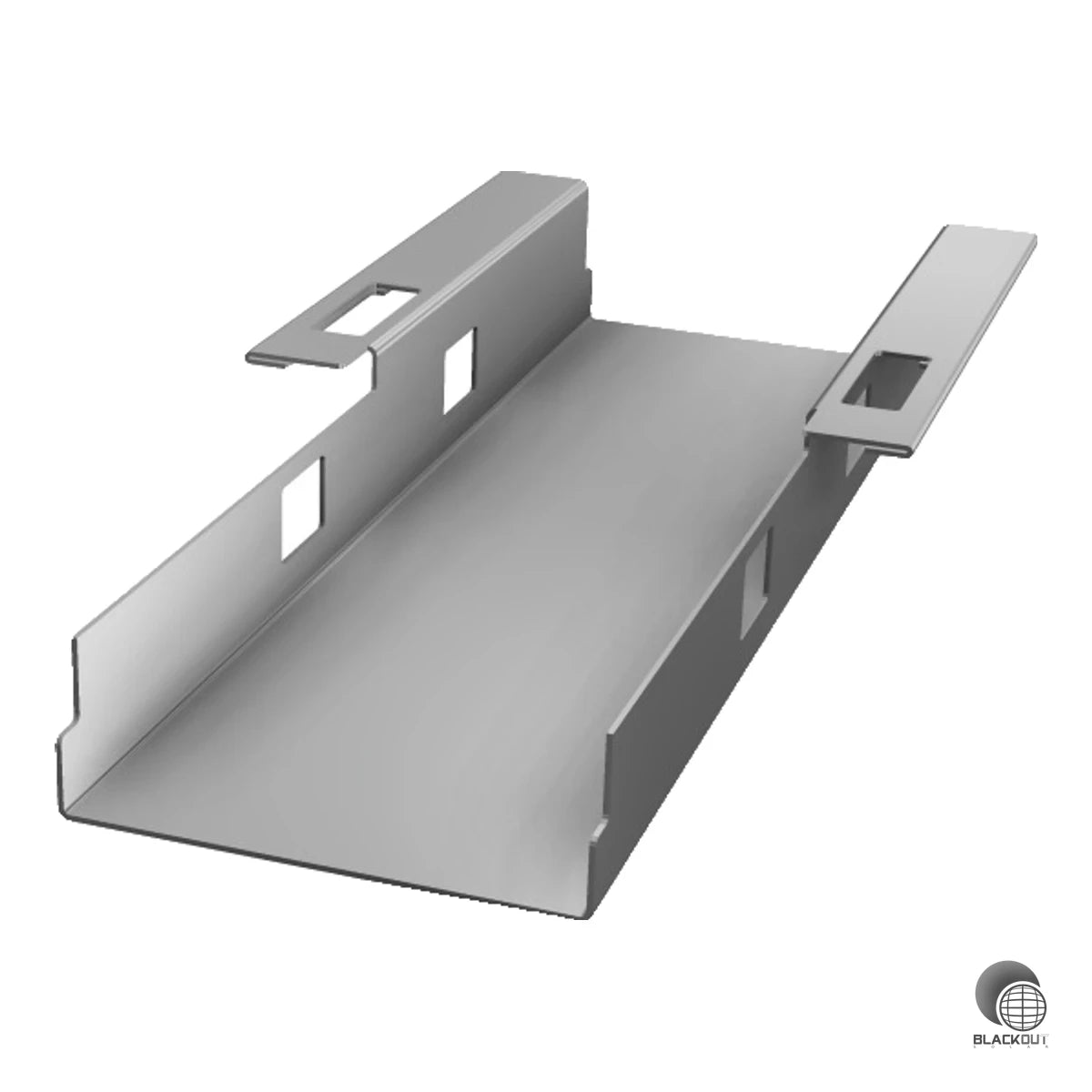 Das 220-mm-Zwischenstück für das SL Fast Flat System dient als Abstandskomponente zur Modulanordnung auf Flachdächern und eignet sich im Ost-West-System als Wartungsgang.