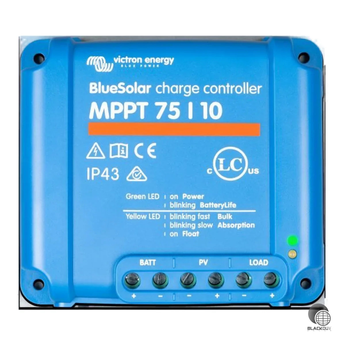 MPPT-Solarladeregler mit 10 A Ladestrom und bis zu 75 V PV-Leerlaufspannung für 12/24-V-Inselsysteme. Ultraschnelles Maximum Power Point Tracking sorgt für bis zu 30 % mehr Ertrag gegenüber PWM-Reglern.