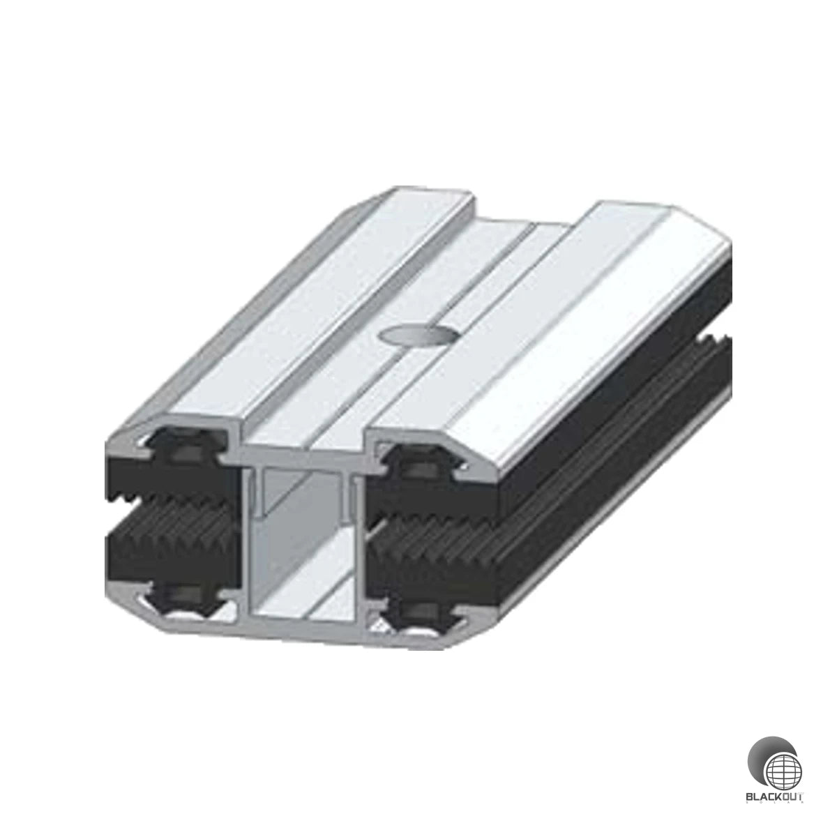 Mittenklemme für rahmenlose Laminatmodule mit einer Glasstärke von 5,0–6,2 mm — speziell freigegeben für ausgewählte Glas-Glas-Module führender Hersteller.